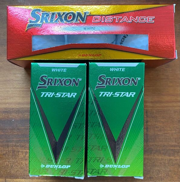 SRIXON ゴルフボール DISTANCE 1スリーブ、TRI-STAR 2箱セット