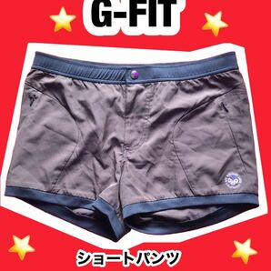 G-FIT ジーフィット スポーツウェア ショートパンツ レディース M ブラウン 茶 ブラック 黒 ポリエステル100%