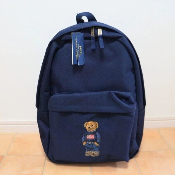 新品 未使用 タグ付き ラルフローレン ポロベア リュック バックパック ネイビー Lサイズ