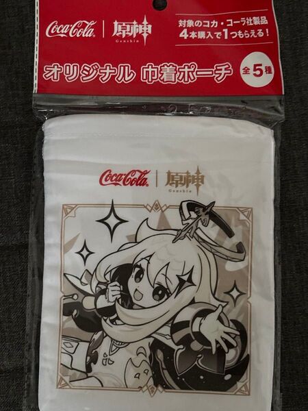 コカコーラ 原神 インパクト オリジナル巾着ポーチ 巾着 パイモン