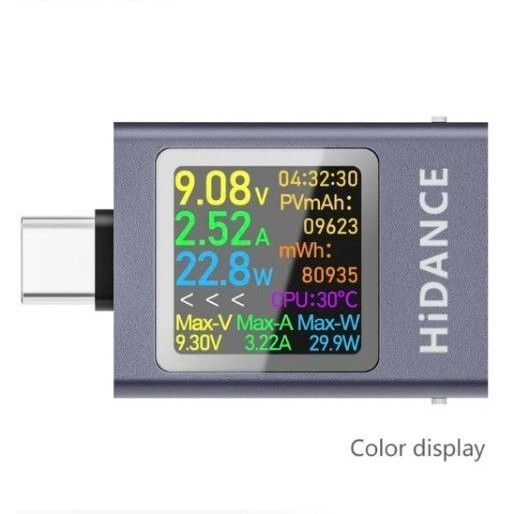 usb-c テスタ 電圧計 電流計 電力計 Type-c カラー表示可