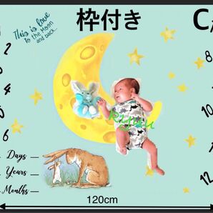 赤ちゃん寝相レターシーツ アートシーツ C 月 おまけ付き