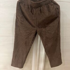 ブラウン 茶色 コーデュロイ イージーパンツ テーパードパンツ