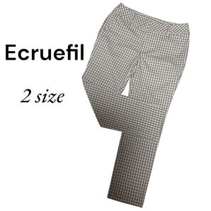 Ecruefil エクリュフィル ギンガムチェック パンツ2サイズ