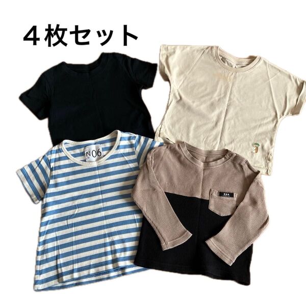 UNIQLO エアリズム GU 長袖 Tシャツ ワッフルT ボーダー 半袖 西松屋 ブラック Tシャツ 90cm