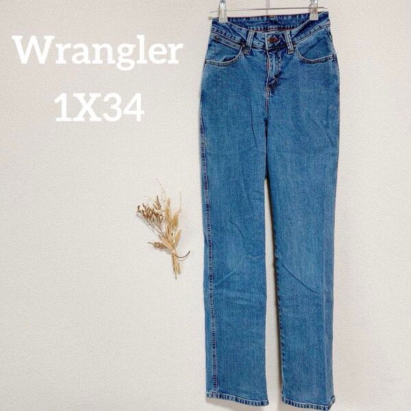 レア 美品★90's Wrangler 【1X34】ストレートデニム ラングラー ジーンズ デニムパンツ ジーパン デニム 古着