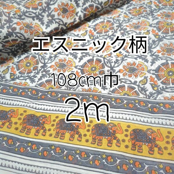 エスニック柄 生地 2m