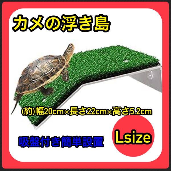 Lサイズ 高品質 アクアリウム浮き島水槽 桟橋 日向ぼっこ 台吸盤 日光浴