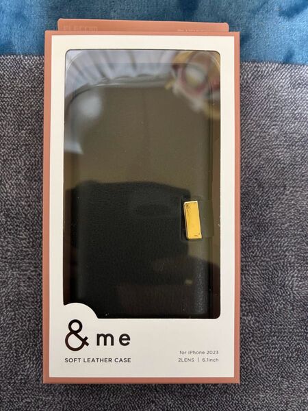 エレコム iPhone 15 用 ソフトレザーケース 手帳型 磁石付き &me チャコールブラック PM-A23APLFYJ3BK