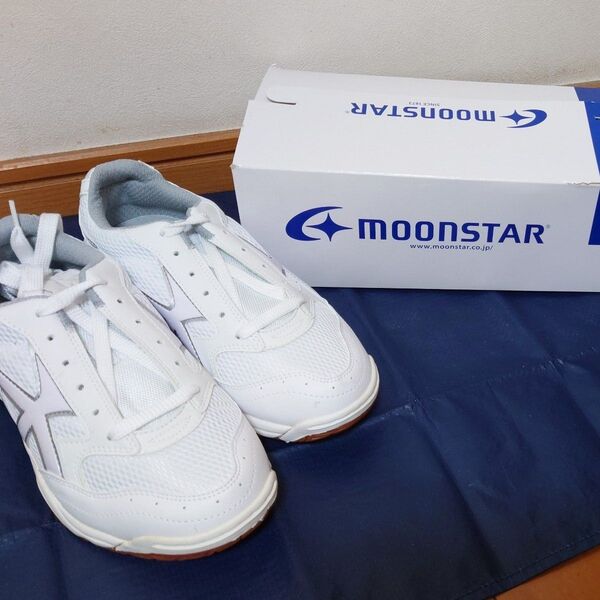 MOONSTAR 体育館シューズ 25.0cm ホワイト 新品未使用 箱付き