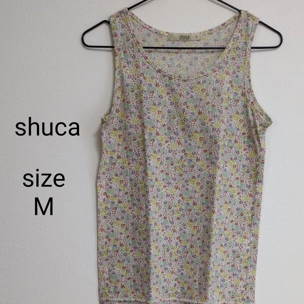 shuca タンクトップ 小花柄 マルチカラーM