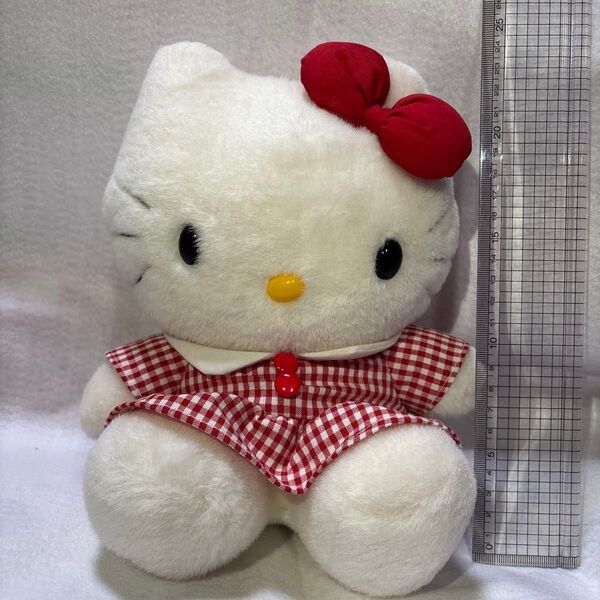 値下げ!ハローキティ ぬいぐるみ レトロ チェック柄ワンピース