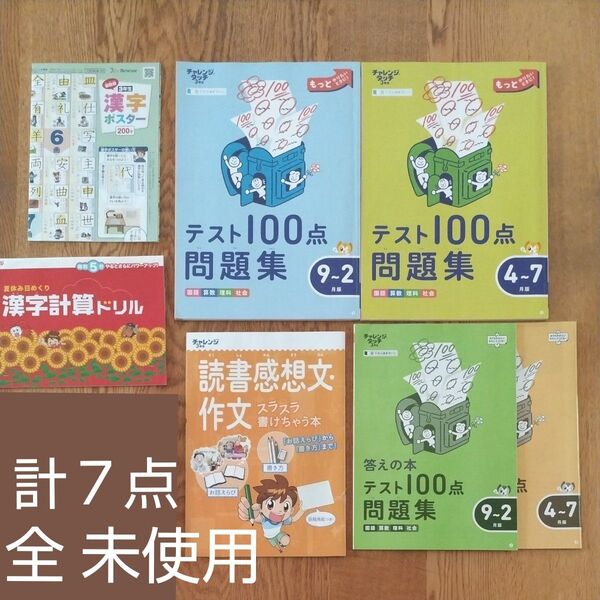 進研ゼミ 小学講座 3年生 1年分 国語 算数 理科 社会 ドリル 問題集 参考書 漢字ポスター まとめ売り 未使用