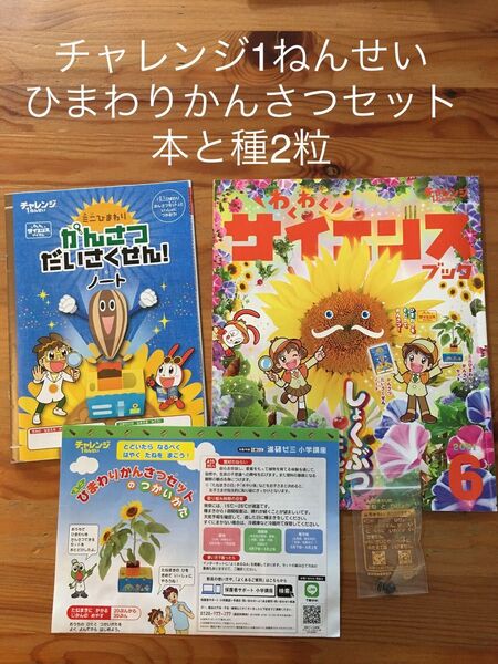 チャレンジ1ねんせい 6月号 ひまわりかんさつセット わくわくサイエンスブック