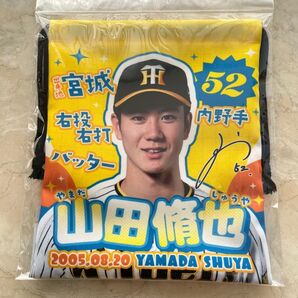 阪神タイガース 山田脩也選手 自己紹介巾着