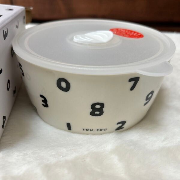 新品未使用 ソウソウ sousou 保存容器 数字 レンジパック M 大 蓋付き ケース 蓋をしたままレンジOK