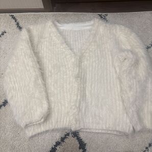 カーディガン シャギー ニット sizeM