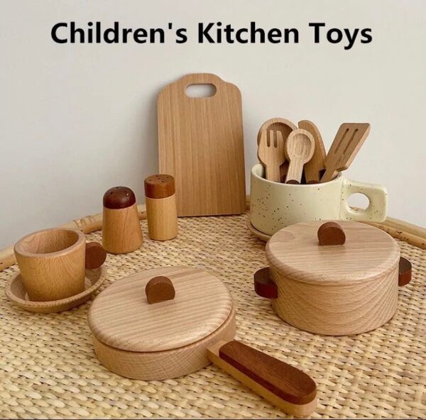ままごと 木製 プレゼント 子供 キッズ 鍋 フライパン 海外玩具 お洒落