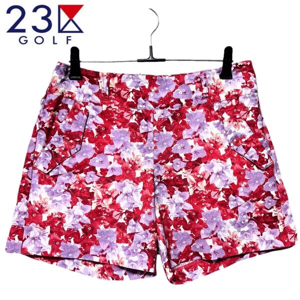 23区ゴルフ レディース ショートパンツ キュロット 花柄