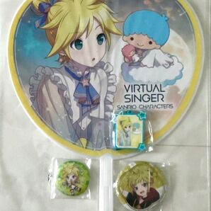 プロセカ ボーカロイド 鏡音レン 雪ミク 一番くじ景品うちわ サンリオコラボ