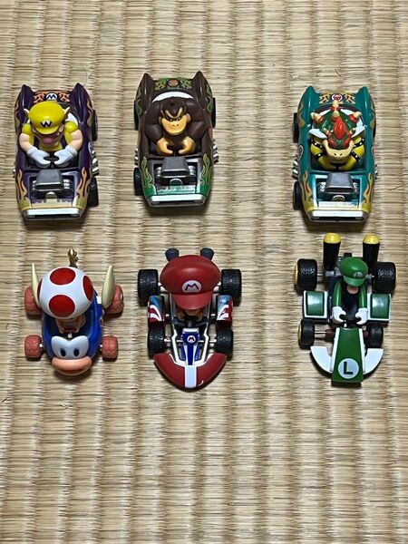 スーパーマリオ マリオカート プルバックカー 6個