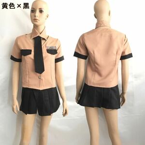  new goods unused free shipping ba26 translation have short sleeves. mini height skirt . skirt. woman police . costume play clothes little .. Police exposure times . little guard man 