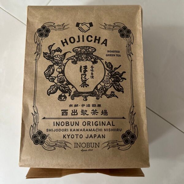 ほうじ茶 京都 西出製茶場×INOBUN オリジナル 宇治ほうじ茶 140g 茶葉 リーフ おしゃれ 手土産 ご挨拶