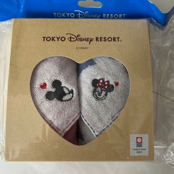新品未開封 東京ディズニーリゾート ミッキー&ミニー ミニタオル タオルハンカチ 2枚セット ギフト 御礼