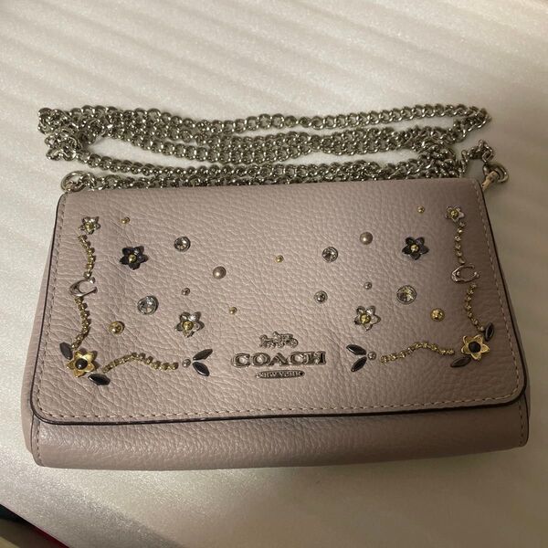 COACH コーチ ショルダーバッグ チェーンショルダー ミニ レザー 美品