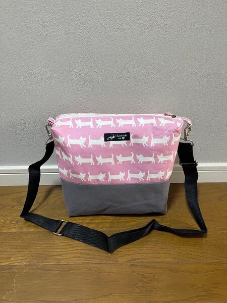ハンドメイド ショルダーバッグ 大 ダックスキャット