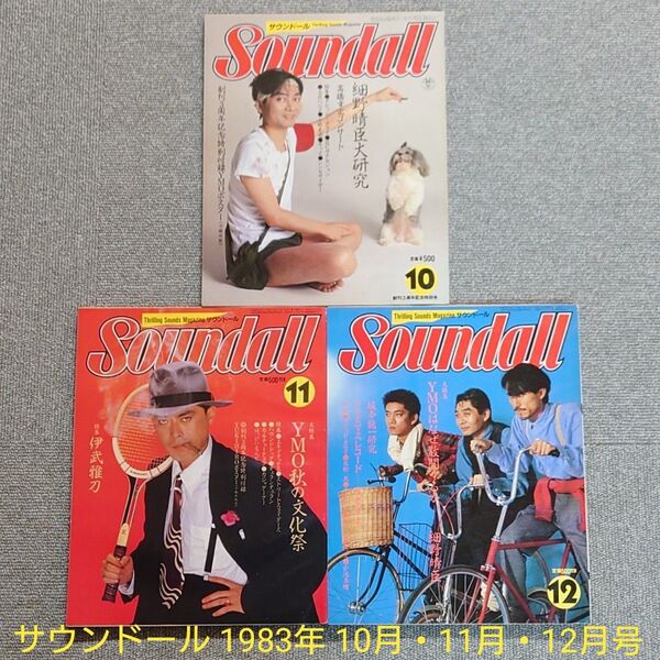 【超激レア!】サウンドール 1983年 10月・11月・12月号 3冊セット YMO