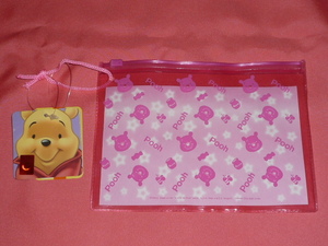  ultra rare! Kawai i! Disney Winnie The Pooh sliding zipper case *