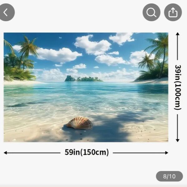 新品 トロピカルビーチ タペストリー 砂浜 夏 海 背景布 コスプレ インテリア 100×150