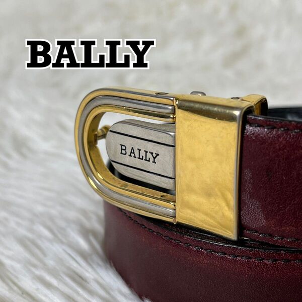 BALLY バリー ベルト イタリア製 レザー ボルドー
