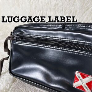 LUGGAGE LABEL ポーチ ライナー 赤バッテン マチ拡張可能