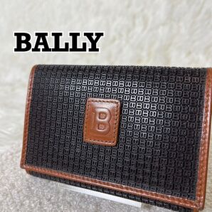 BALLY 定期入れ カードケース PVC ロゴ総柄 イタリア製 保存袋付き