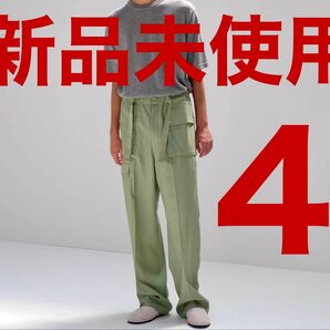 AURALEE WOOL HERRINGBONE CARGO PANTS 4