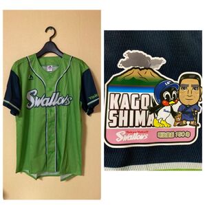 西郷隆盛 つば九郎 鹿児島 ユニフォーム 東京ヤクルトスワローズ ユニホーム 鹿児島 明治維新 150年 Majestic フリー