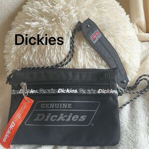 【美品】Dickies ディッキーズ サコッシュ ショルダーバッグ メッシュバッグ 大容量 黒 ブラック ユニセックス