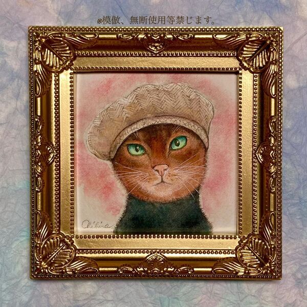 猫 絵画 アート 猫の絵 猫のイラスト 猫雑貨 アンティーク 猫グッズ インテリア ロココ 誕生日プレゼント ヨーロピアン