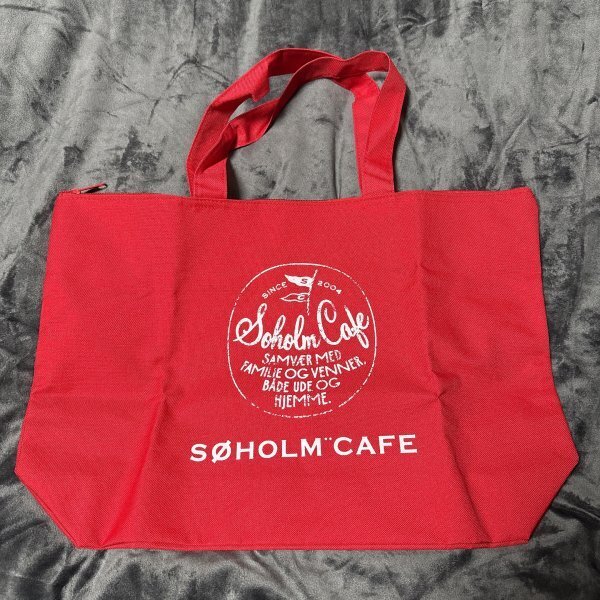 ◆当日発送◆【未使用品】SOHOLMCAFE×BOSSコラボオリジナルトートバッグ レッド アウトドア エコバッグ サブバッグ