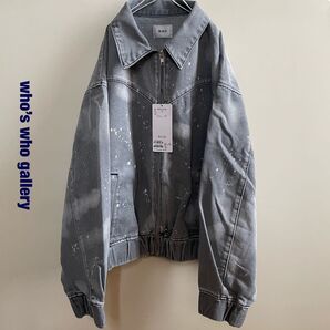 who’s who gallery スプレーブリーチステンカラーデニムブルゾン