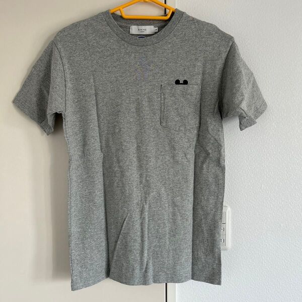 B:MING by BEAMS ミッキーマウスデザインポケットTシャツ グレー