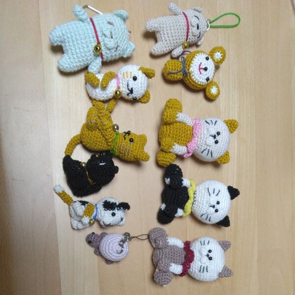 ハンドメイド あみぐるみ 猫 他