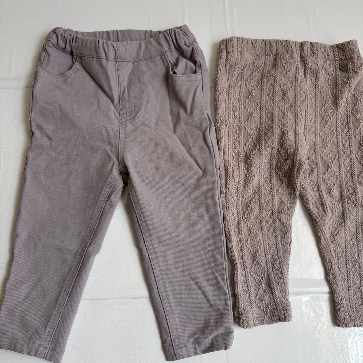 petit main ボトムス　レギンス　セット　80 パンツ ストレッチ