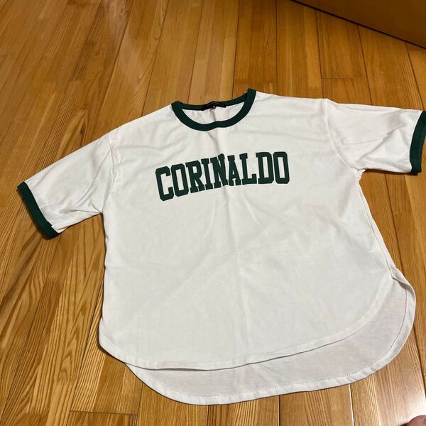 CORINALDO Tシャツ ホワイト×グリーン