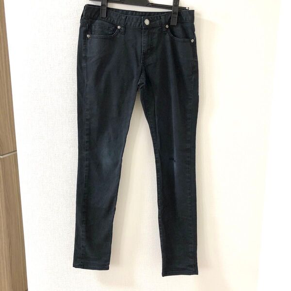 スキニー ジーンズ デニム パンツ スキニーパンツ スキニーデニム ブラック 黒 ストレッチ 細身 春 夏 秋 冬 ジーユー gu