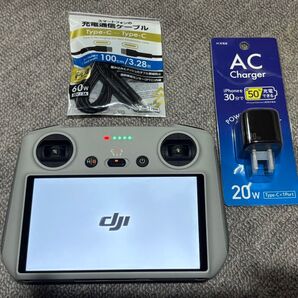 【美品】 充電器 付属 DJI RC コントローラー 送信機 プロポ AIR2S MAVIC3 MINI3 高輝度モニター