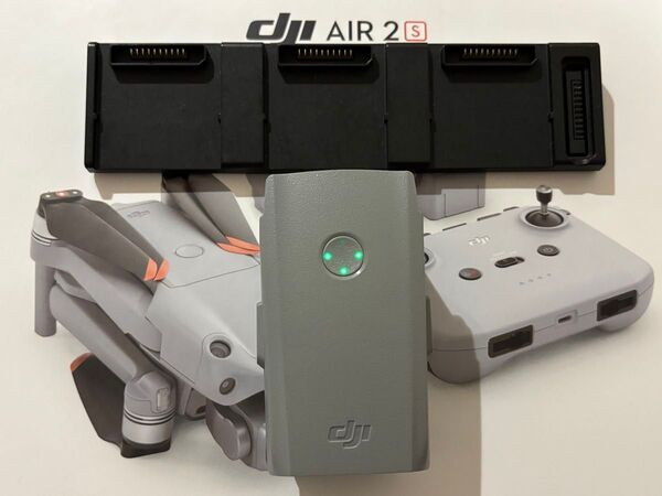 【良品】DJI MAVIC AIR2/AIR2S マビックエアー2 エアー2S 純正 フライトバッテリー DJI純正品 充電器ハブ