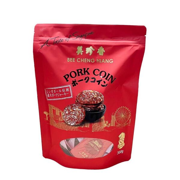 美珍香 ポークコイン シンガポール伝統 直火ポークジャーキー 300g